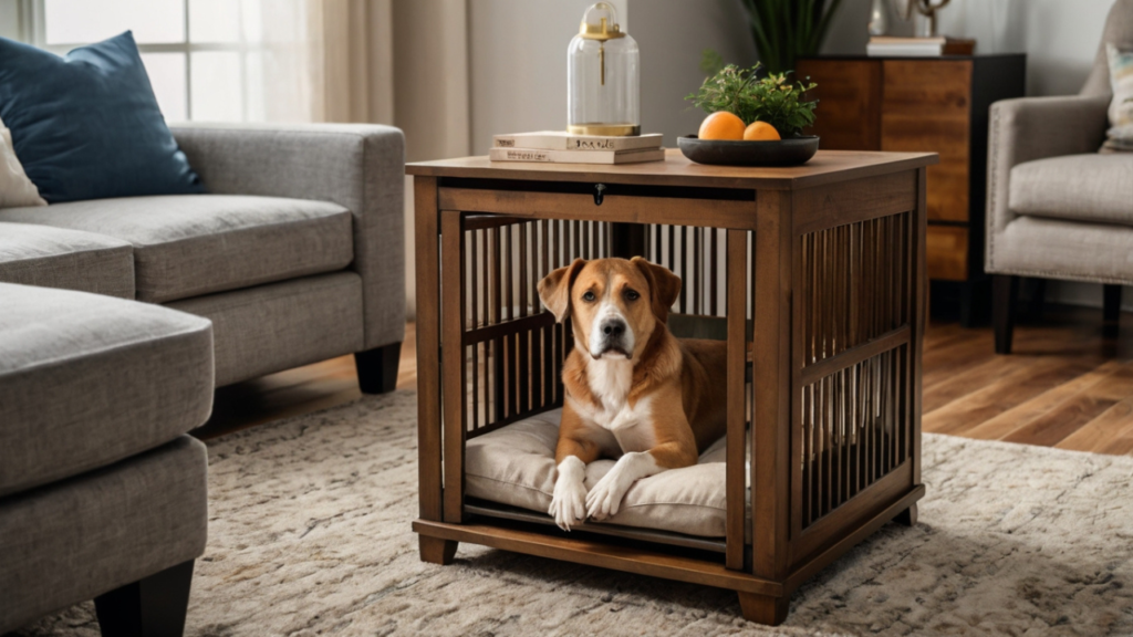 Dog crate furniture