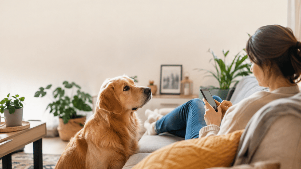 Why Does Your Dog Stare at You while you're relaxing on the couch with your pet